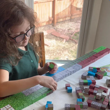 Conjunto de blocos magnéticos brilhantes